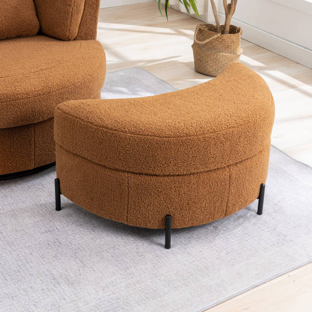 Rosdorf Park Dahlonega Upholstered Swivel Barrel Chair & Reviews Wayfair